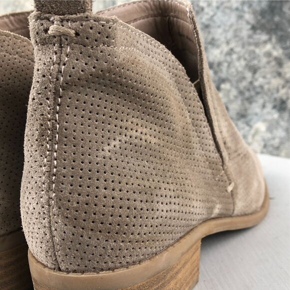 Dolce Vita Women's Size 8 Tivon Taupe Brown Suede Block Heel Ankle Booties Boots - Picture 9 of 16